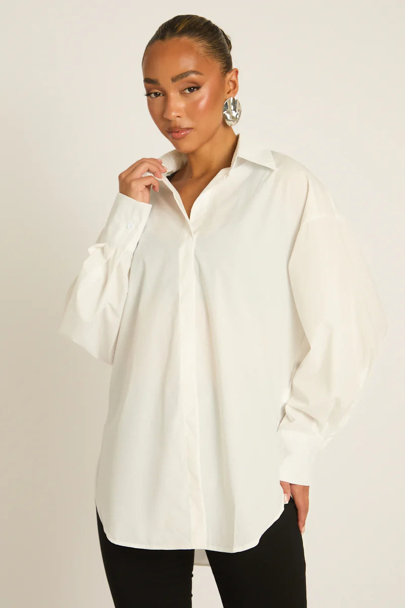 Aria — Camicia oversize bianca, un must-have