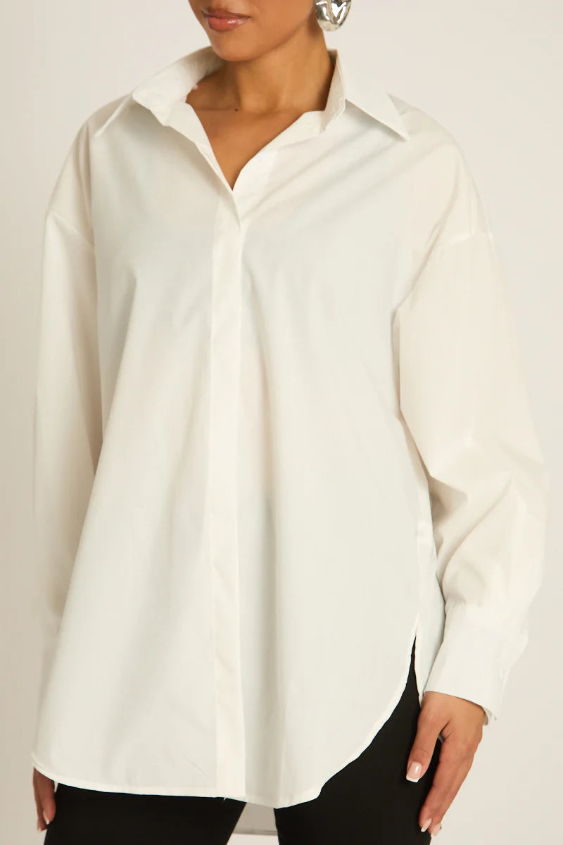Aria — Camicia oversize bianca, un must-have