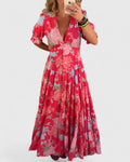 Miriam – Abito a fiori con scollo a V