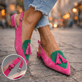 Lorena | Slingback in Camoscio con Nappine
