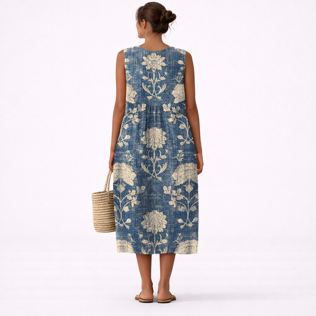 Alberte | Abito Midi a Fiori Classico