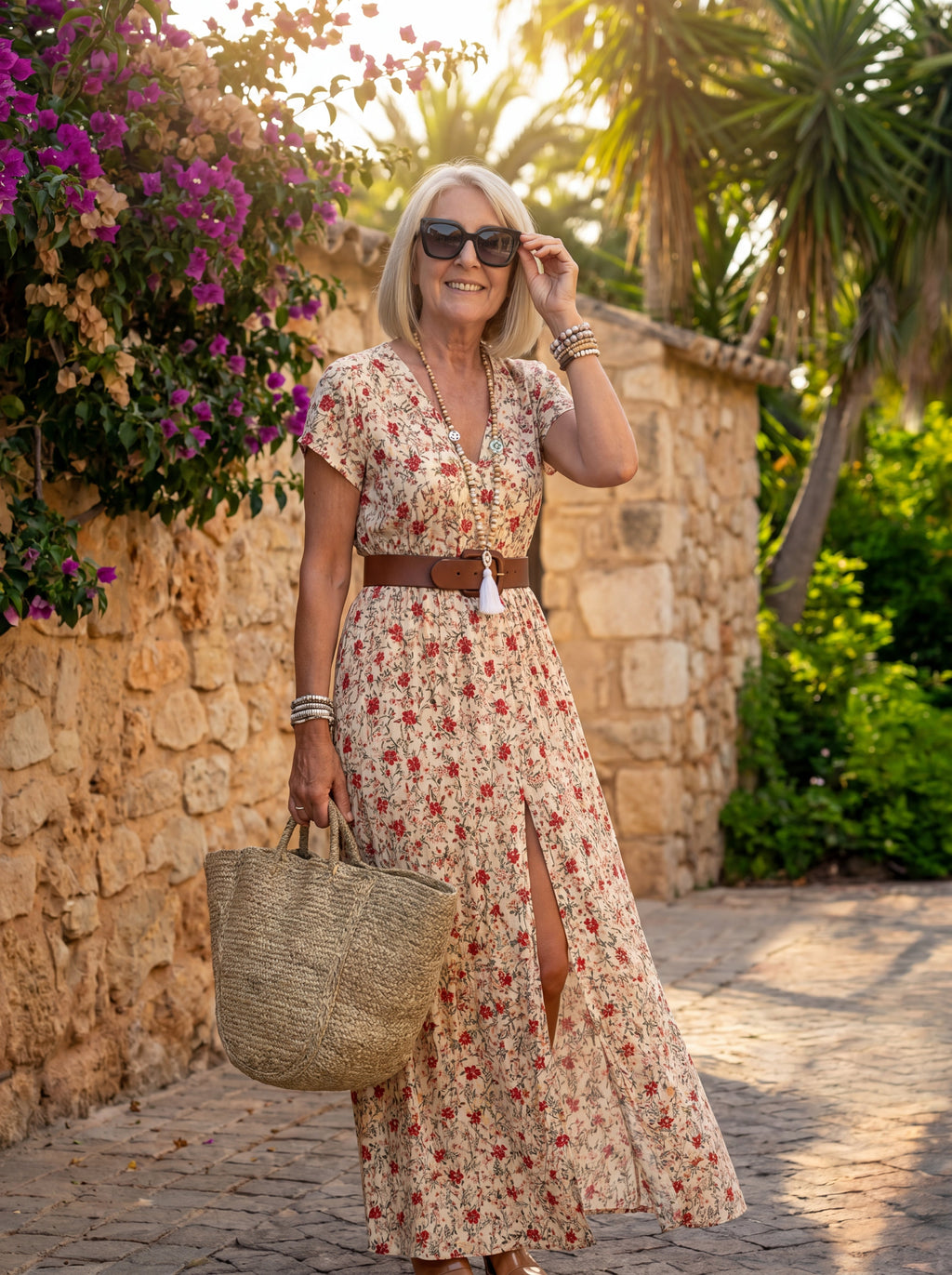 Joselin – Abito lungo boho e vaporoso con cintura