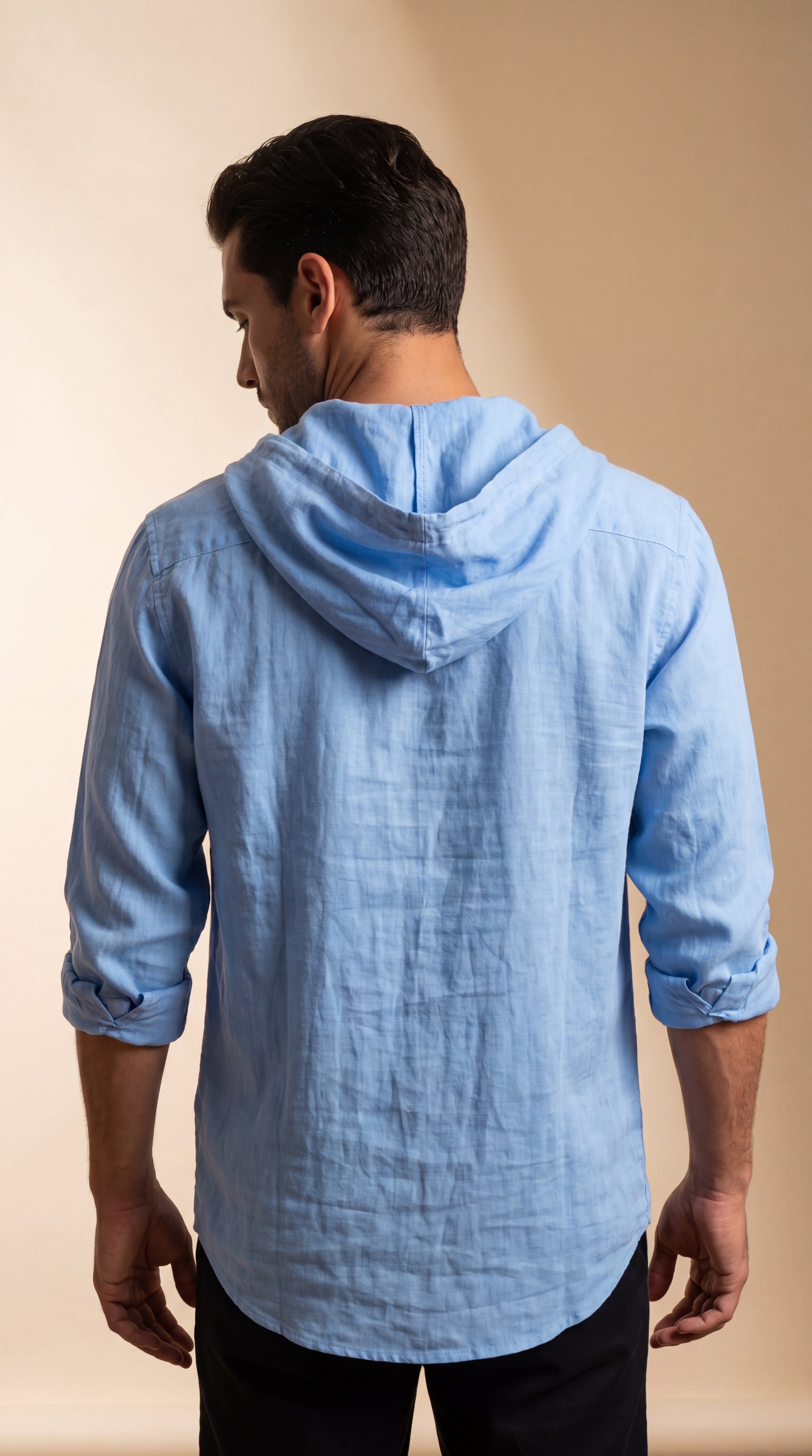 Luca | Felpa in Lino Premium con Cappuccio
