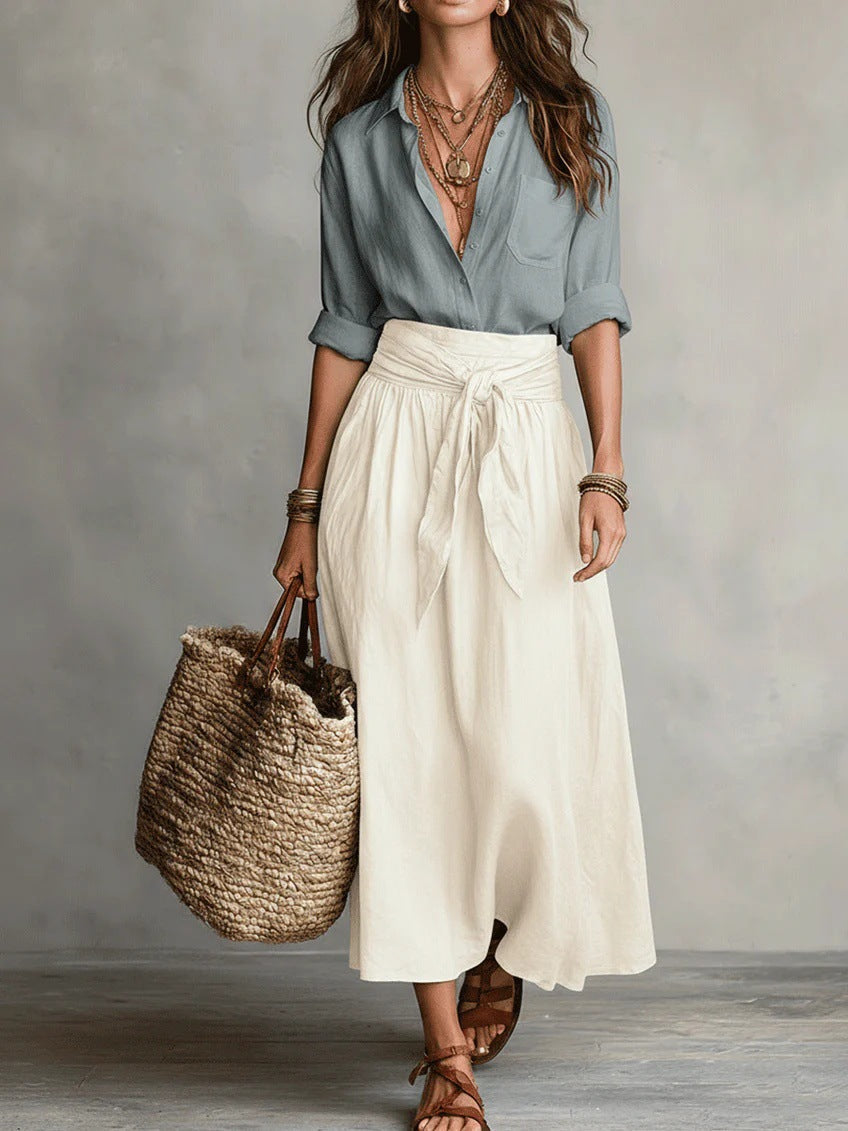 Camilla | Completo Midi con Cintura Annodata