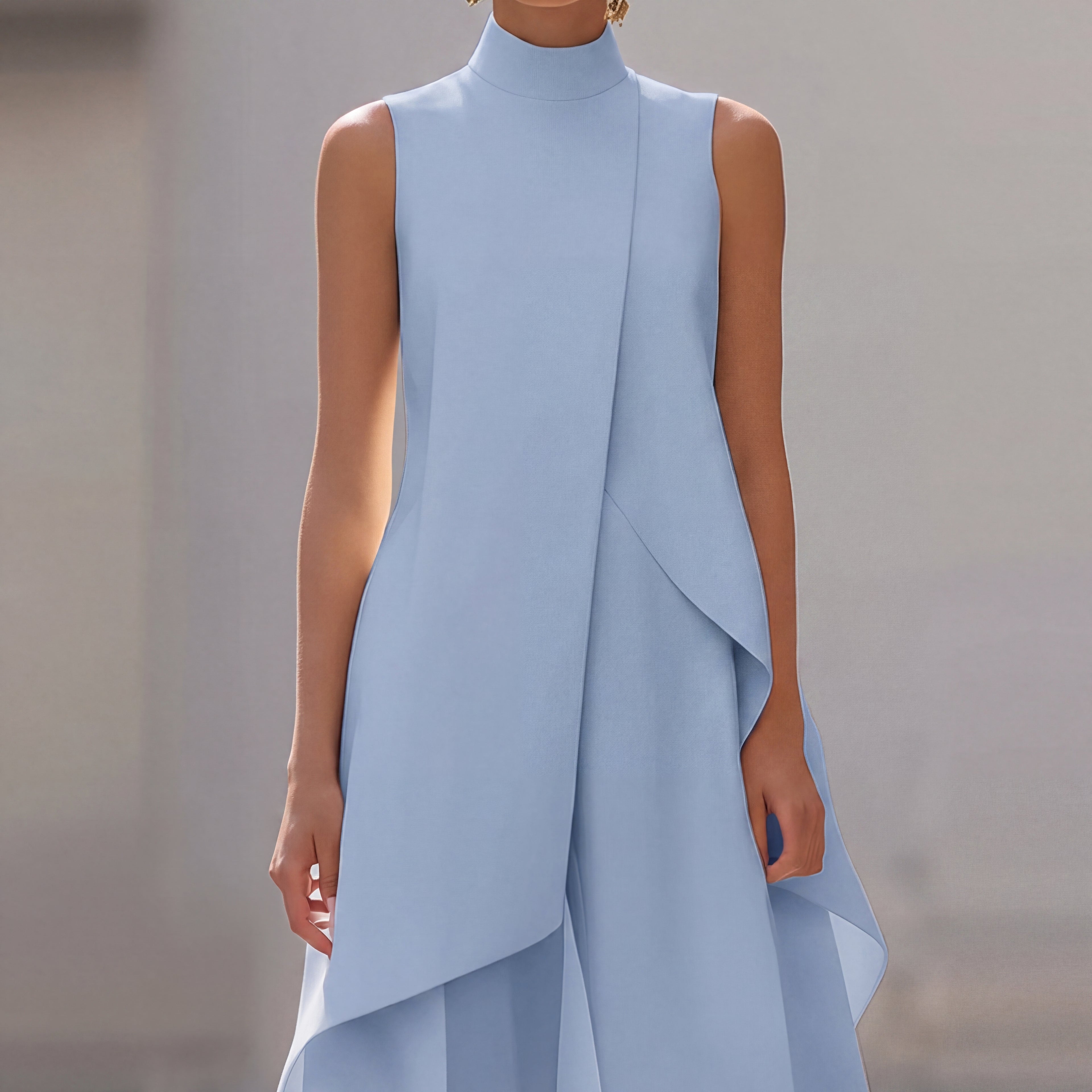 Martina | Completo Elegante Top Drappeggiato e Pantalone Palazzo