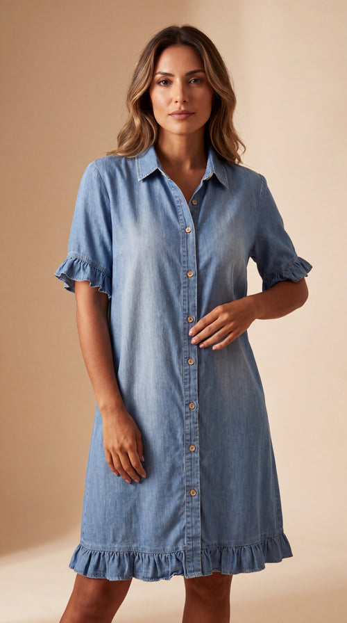 Abito Denim Clara® | Eleganza Casual d'Estate