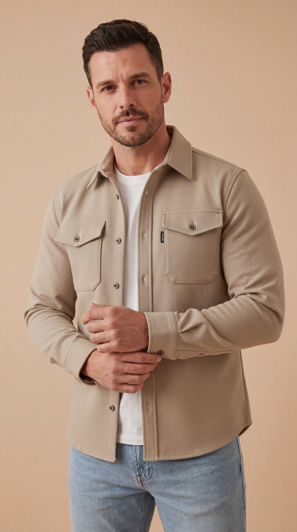 Camicia a Giacca Premium Uomo Essential™ — Stile Minimalista e Versatile™