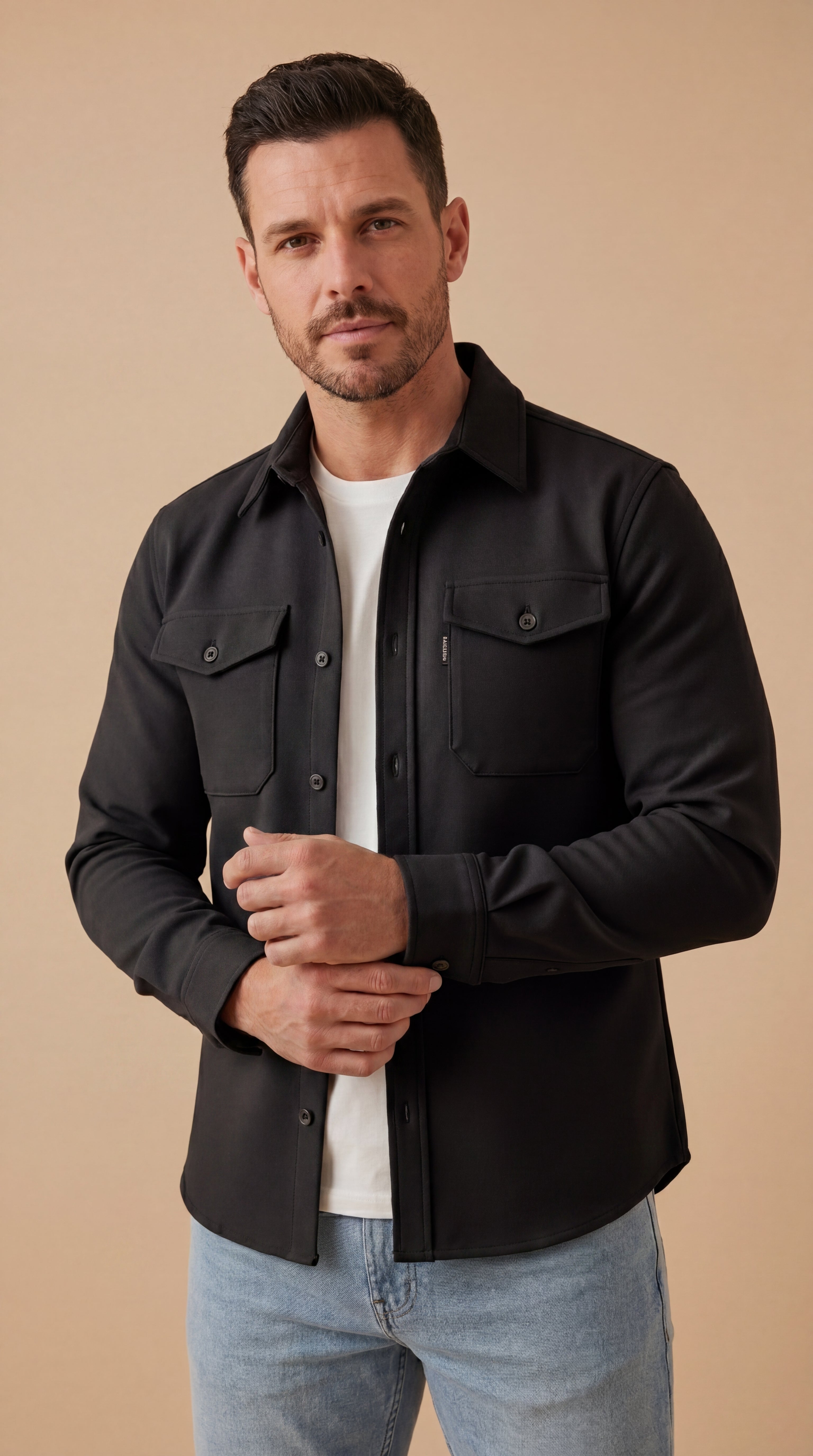 Camicia a Giacca Premium Uomo Essential™ — Stile Minimalista e Versatile™