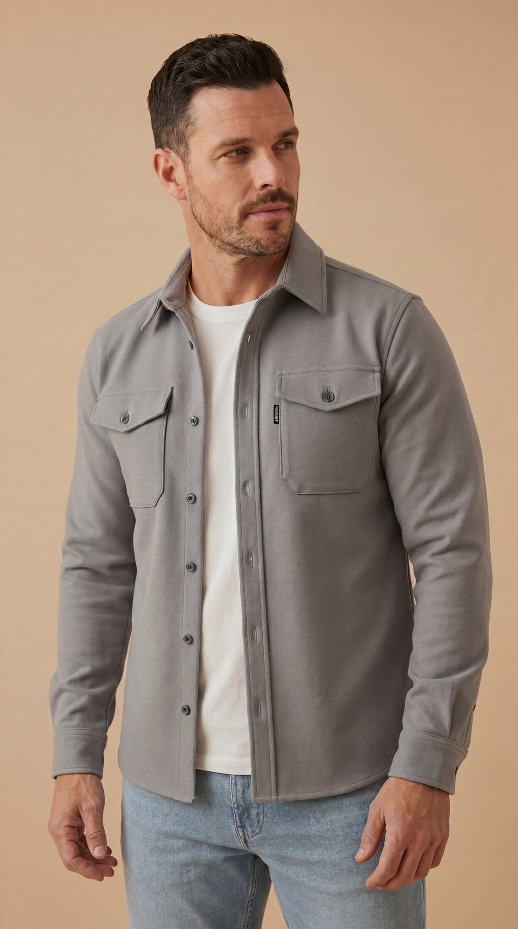 Camicia a Giacca Premium Uomo Essential™ — Stile Minimalista e Versatile™