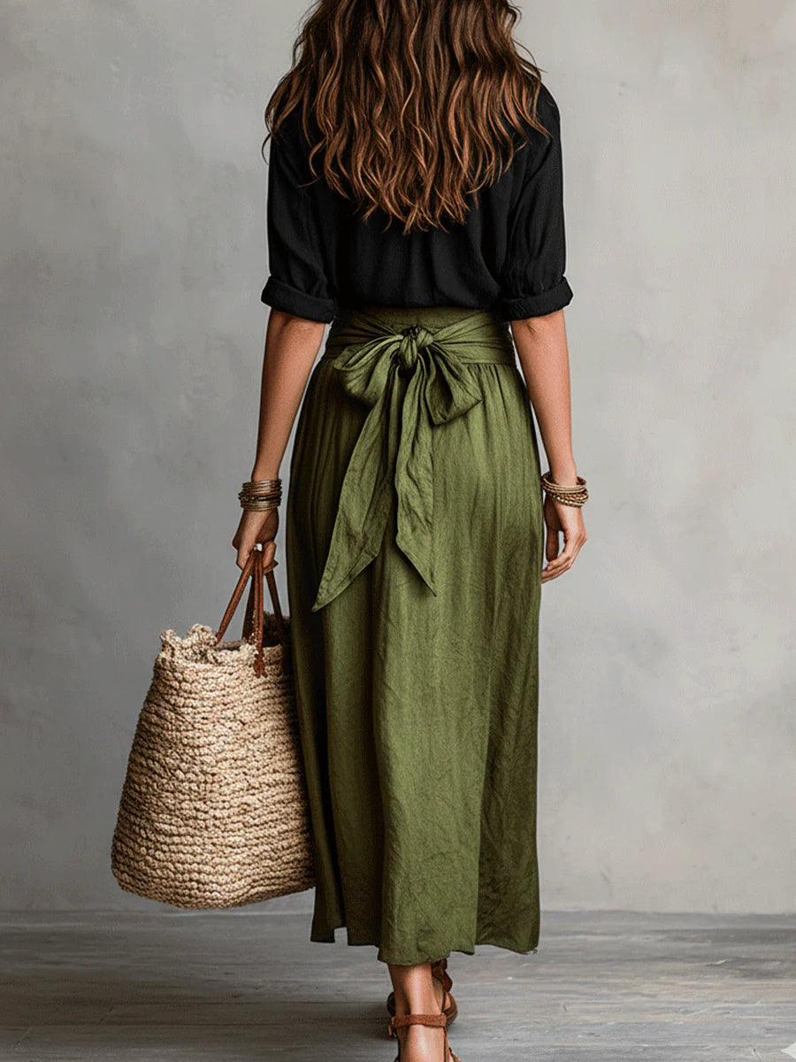 Camilla | Completo Midi con Cintura Annodata