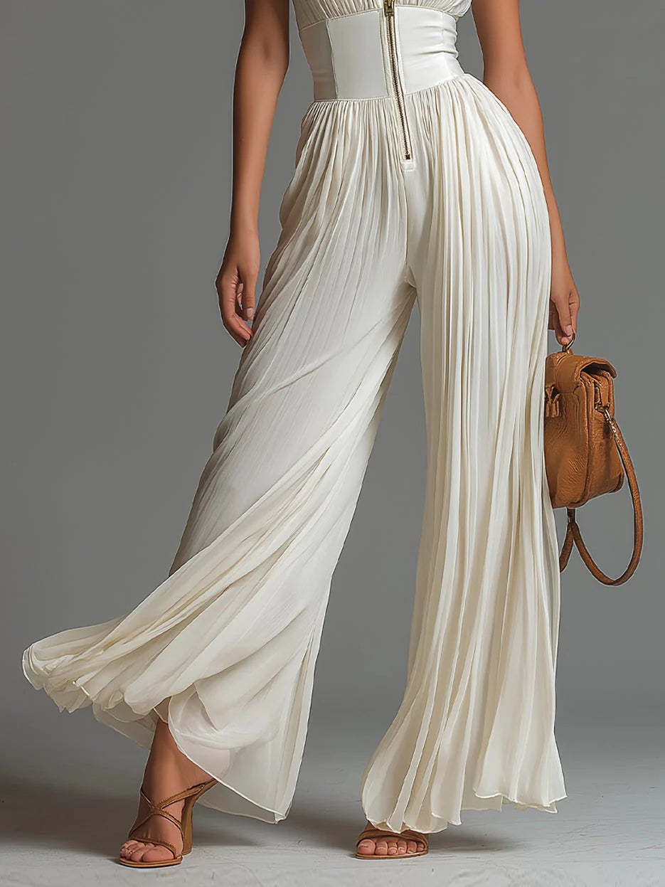 Lucía | Tuta plisada in chiffon