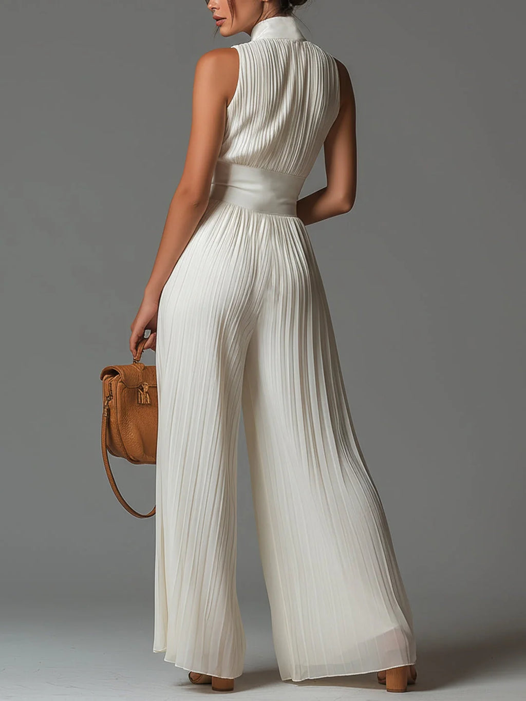 Lucía | Tuta plisada in chiffon