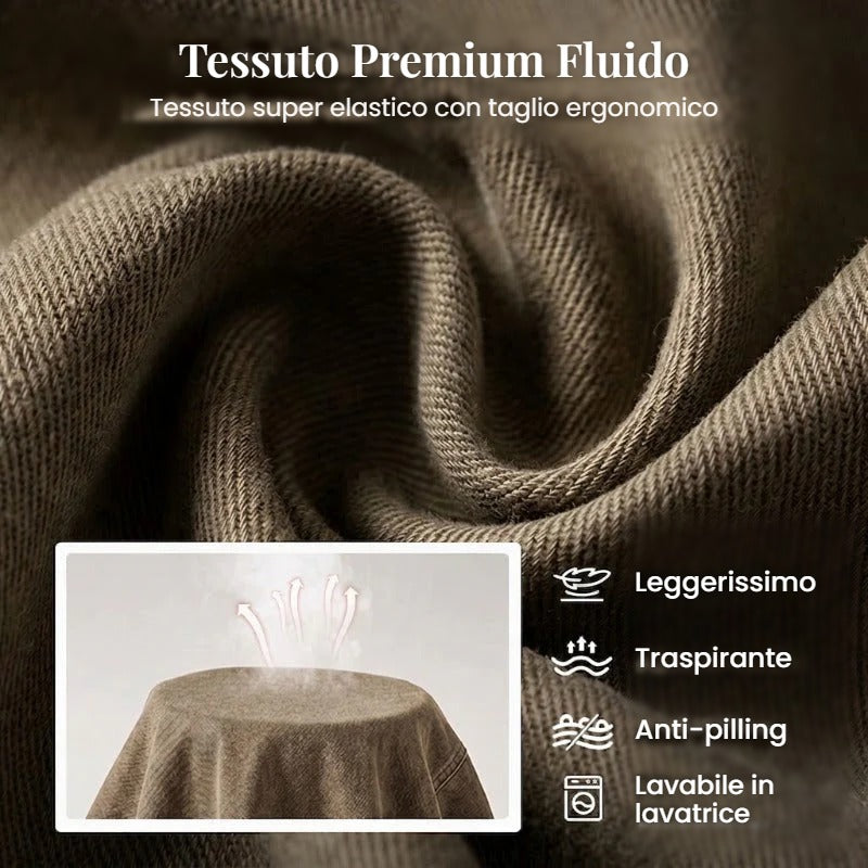 Tessuto premium fluido dei pantaloni Capri cargo – super elastico, traspirante e anti-pilling