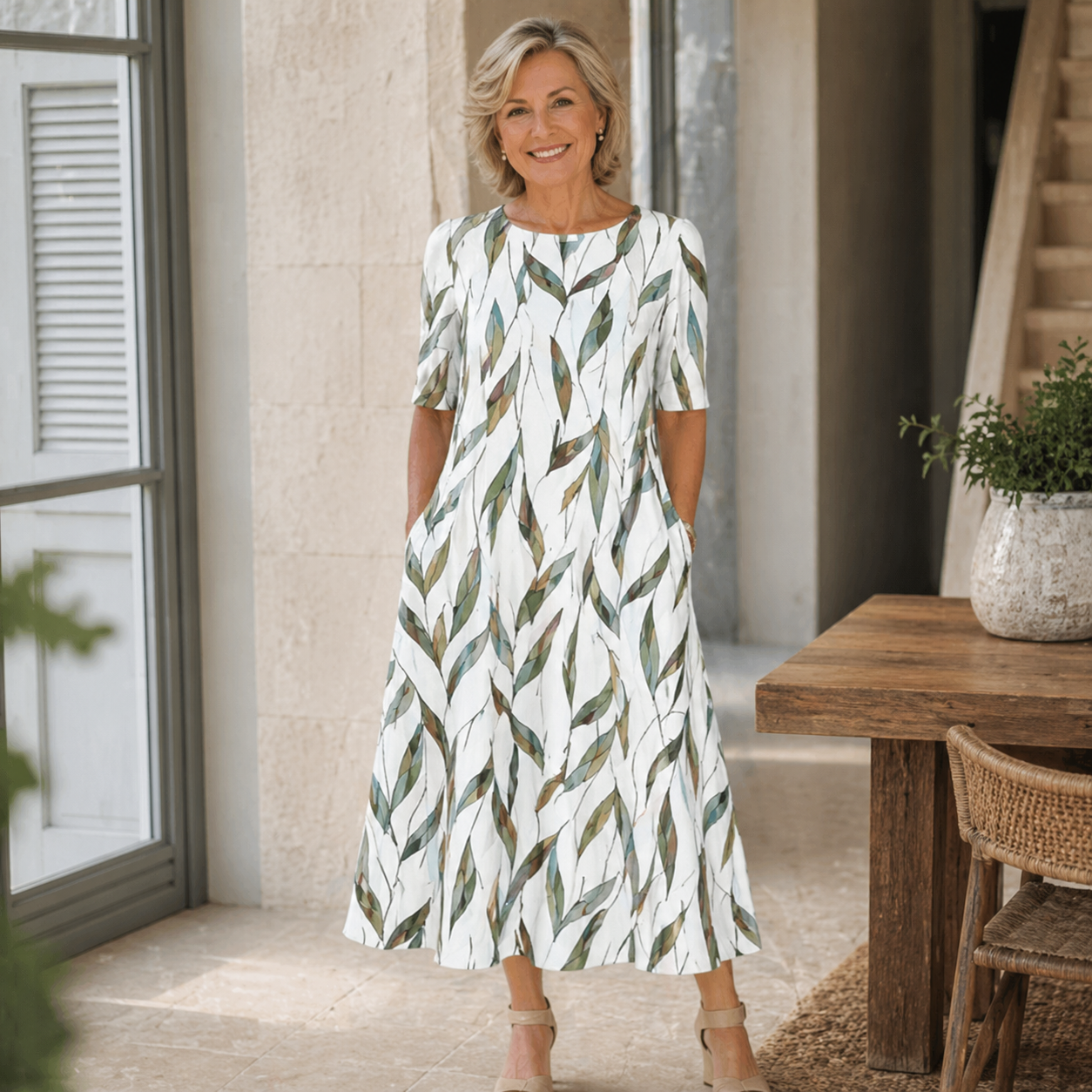 Sarah | Abito Midi Floreale