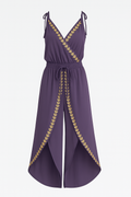 Donatila | Jumpsuit con Dettagli Dorati e Gamba Aperta