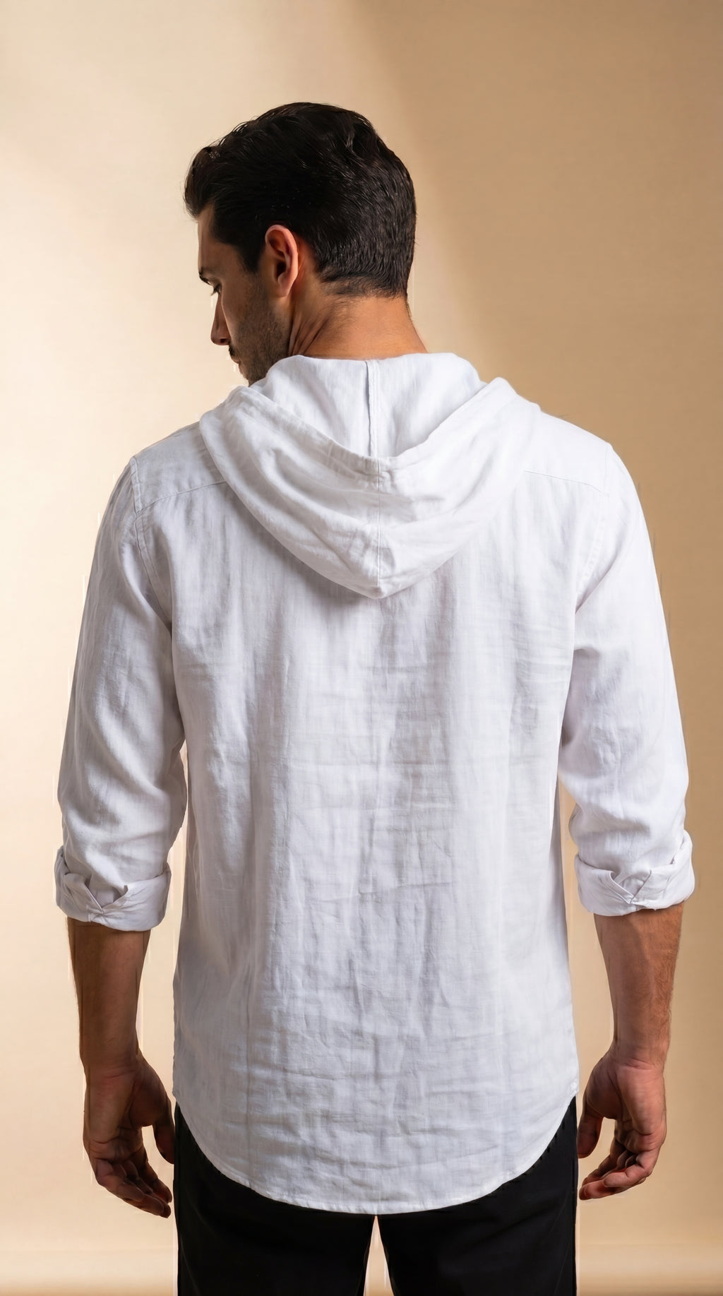 Luca | Felpa in Lino Premium con Cappuccio