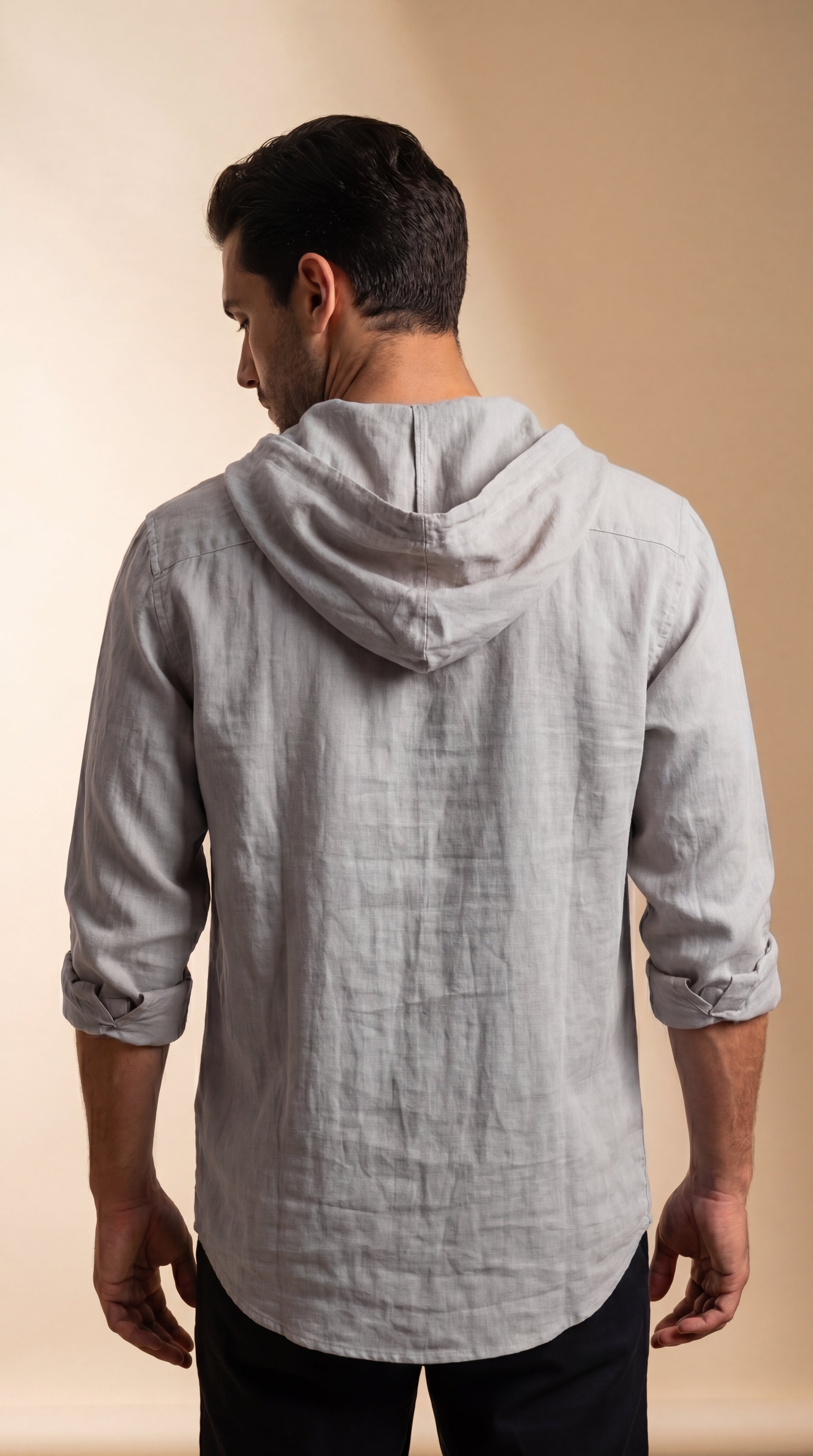 Luca | Felpa in Lino Premium con Cappuccio