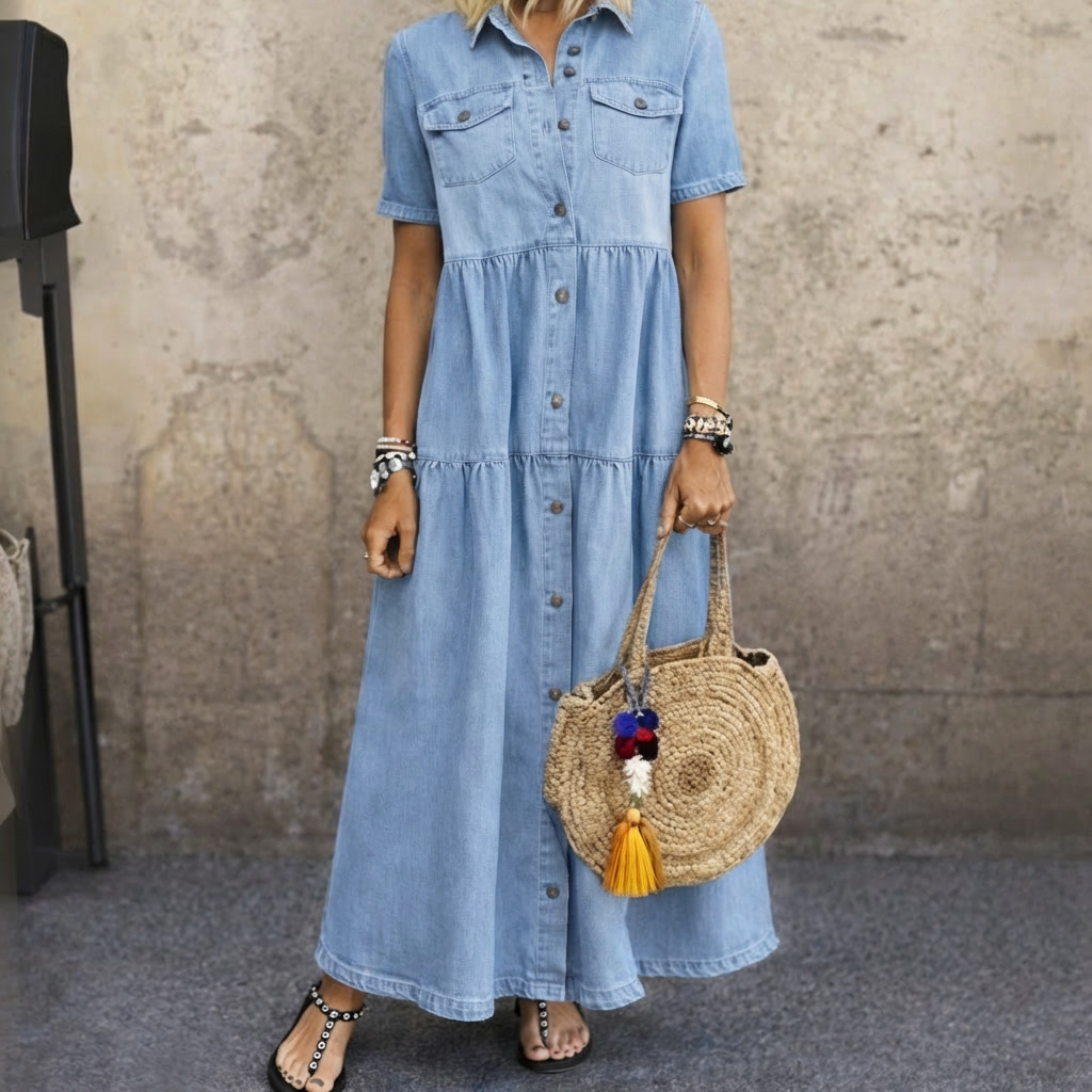 ELIZABETH | ABITO MIDI CON ABBOTTONATURA FRONTALE