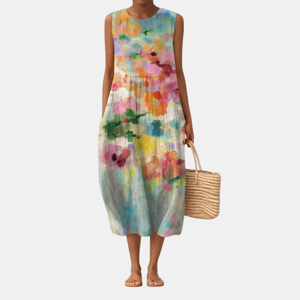 Karla | Abito Midi Multicolore Elegante
