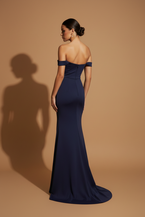 Abito lungo elegante Aura – Blu Navy