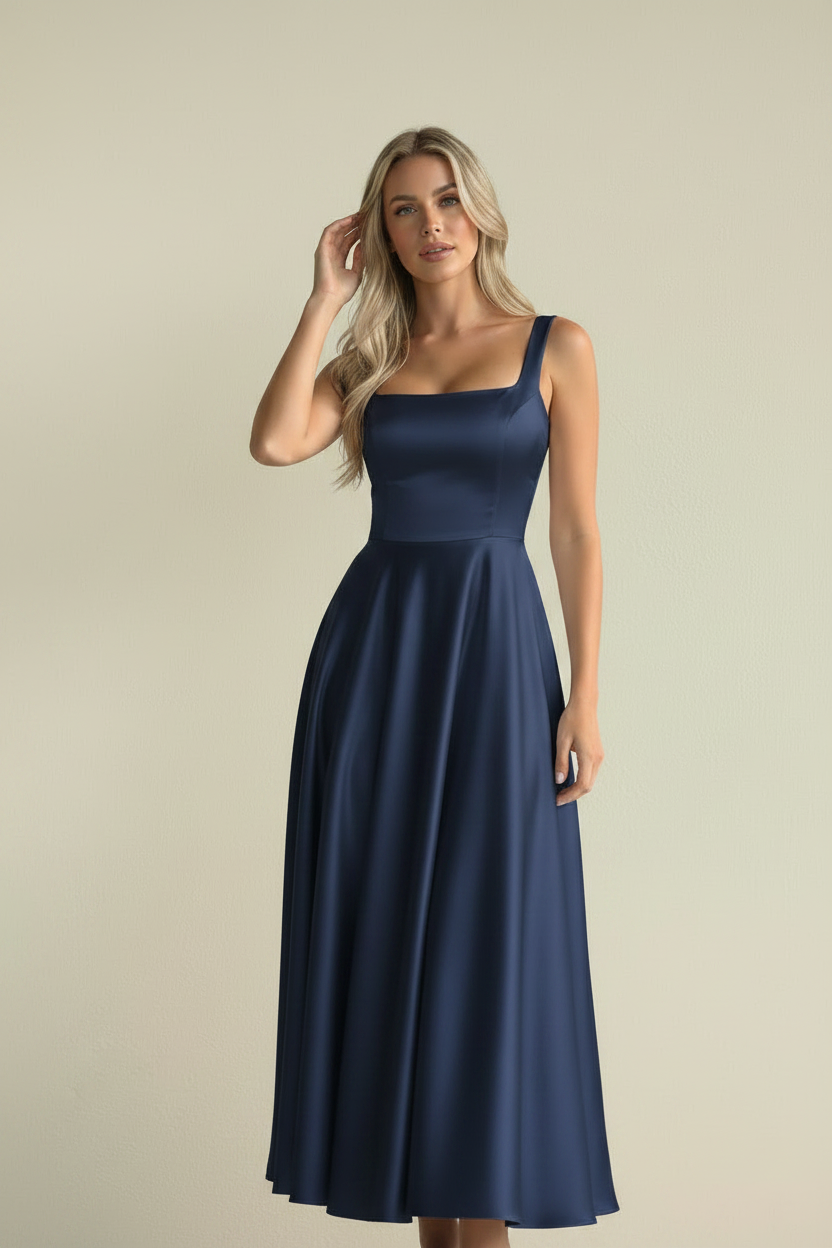 Vera – Abito midi elegante Lumé Flow