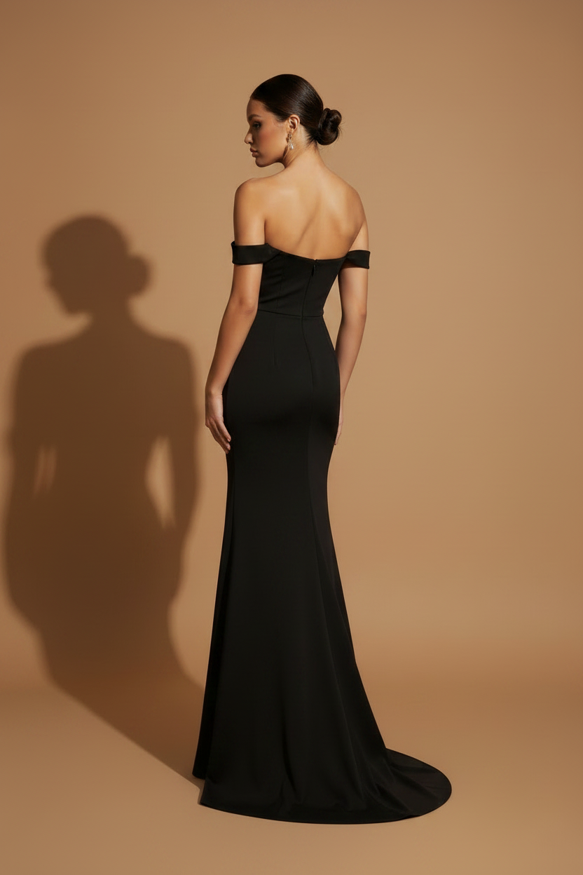 Abito lungo elegante Aura – Nero