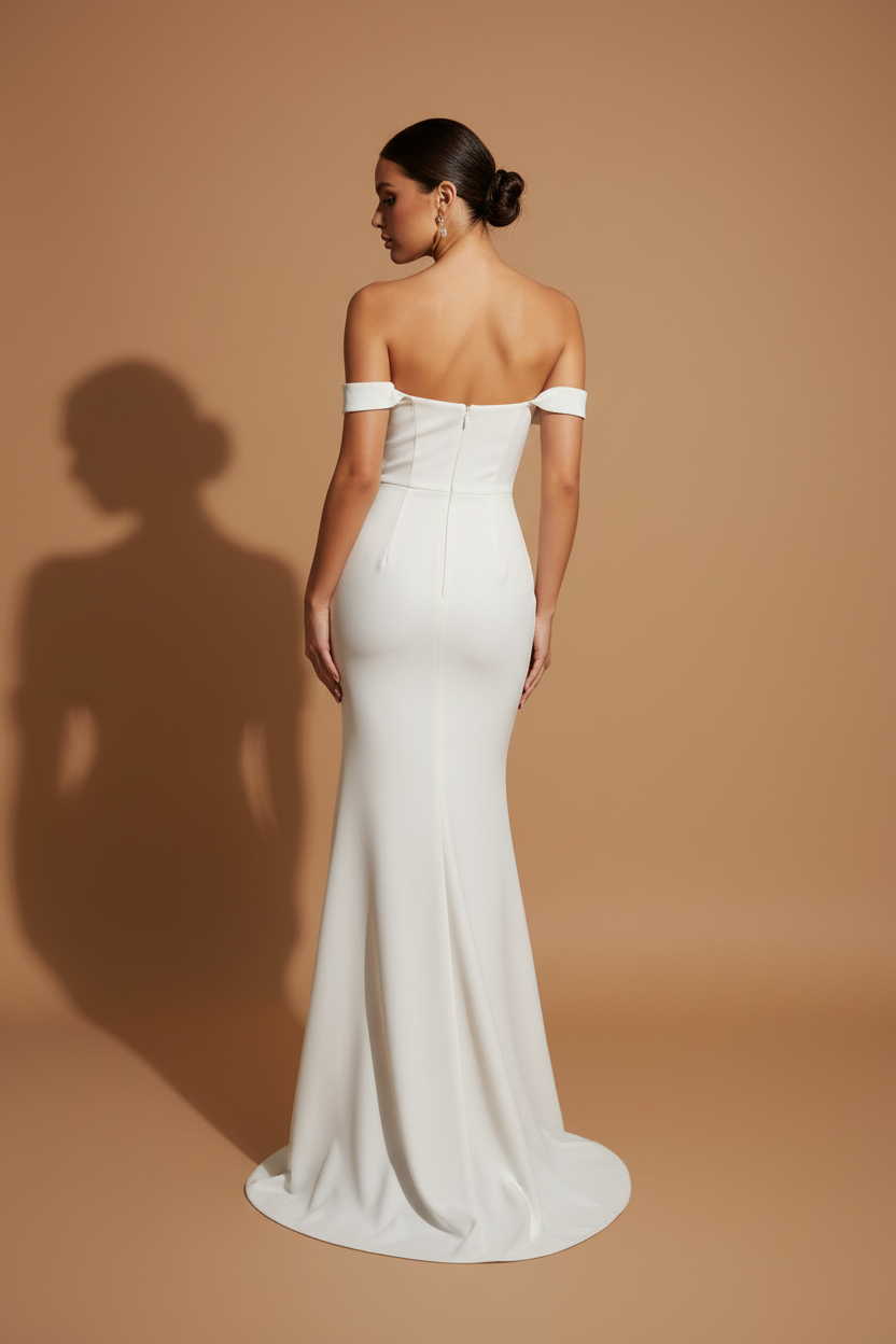 Vestito lungo elegante Aura – Avorio